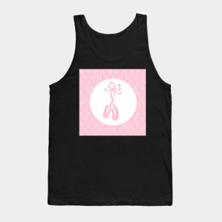 Ballerina Slippers Dancer Ballet Pink Wall Clock Tank Top